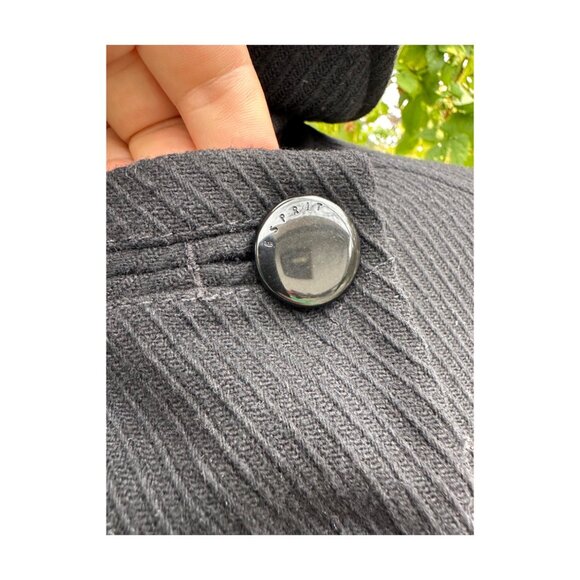 Vtg Esprit Belt Back Pea Coat Military Style Collared Sz 6 - Picture 15 of 16